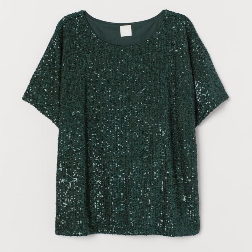 Green sequined H&M top!